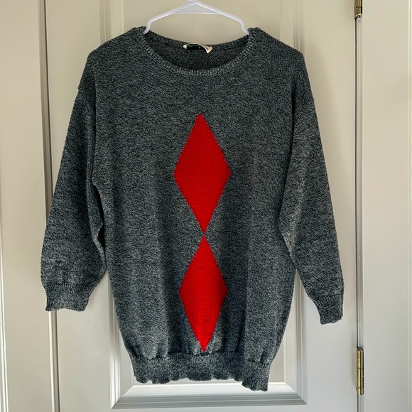 Vintage Blake by Devon gray and red sweater - Picture 1 of 6